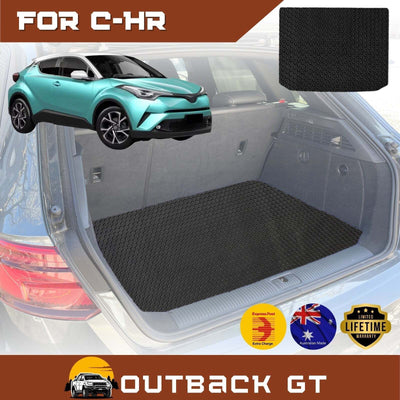 6D Diamond Car Boot Mat for Toyota C-HR 2017 - 2023 AX10, AX50, Facelift  - Heavy Duty Carpet Liner