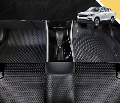 6D PRO Car Floor Mats for SsangYong Musso 2018 - Current Q200 (Full Set)
