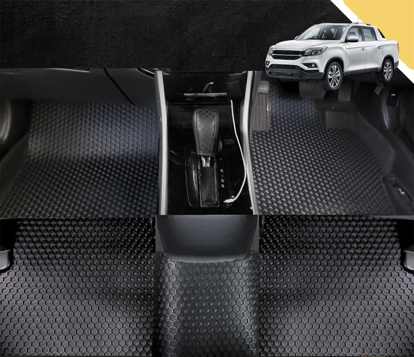 6D PRO Car Floor Mats for SsangYong Musso 2018 - Current Q200 (Full Set)