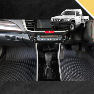 6D PRO Car Floor Mats for Nissan Patrol Y61 1997 - 2016 Single Cab/Chassis Front Only(Y61) (Front Set)