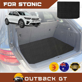6D Diamond Car Boot Mat for Kia Stonic 2021 - Current YB  - Heavy Duty Carpet Liner