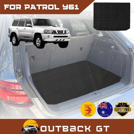 6D Diamond Car Boot Mat for Nissan Patrol Y61 1997 - 2016 SUV (Y61/GU)  - Heavy Duty Carpet Liner