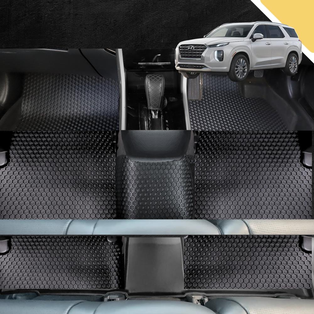 6D PRO Car Floor Mats for Hyundai Palisade 2021 - Current 8 Seater (Ultimate Set)