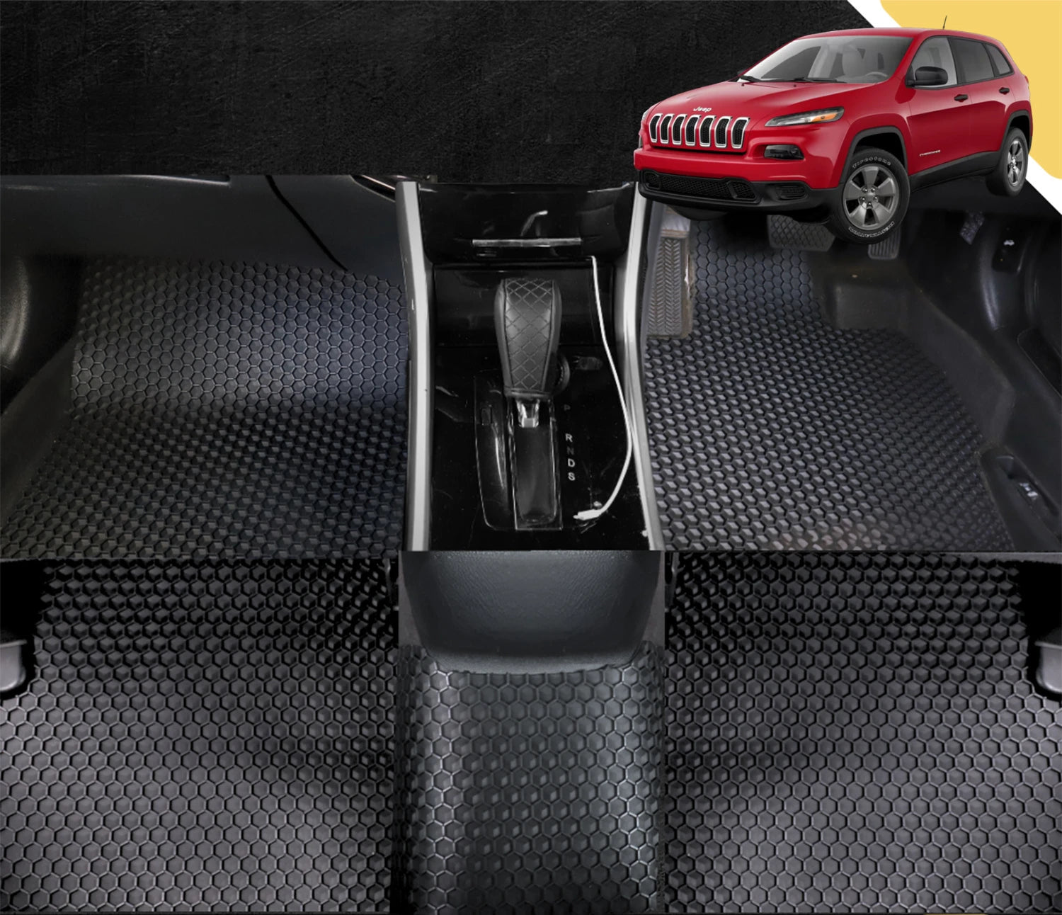 6D PRO Car Floor Mats for Jeep Cherokee 2014 - Current (KL) (Full Set)