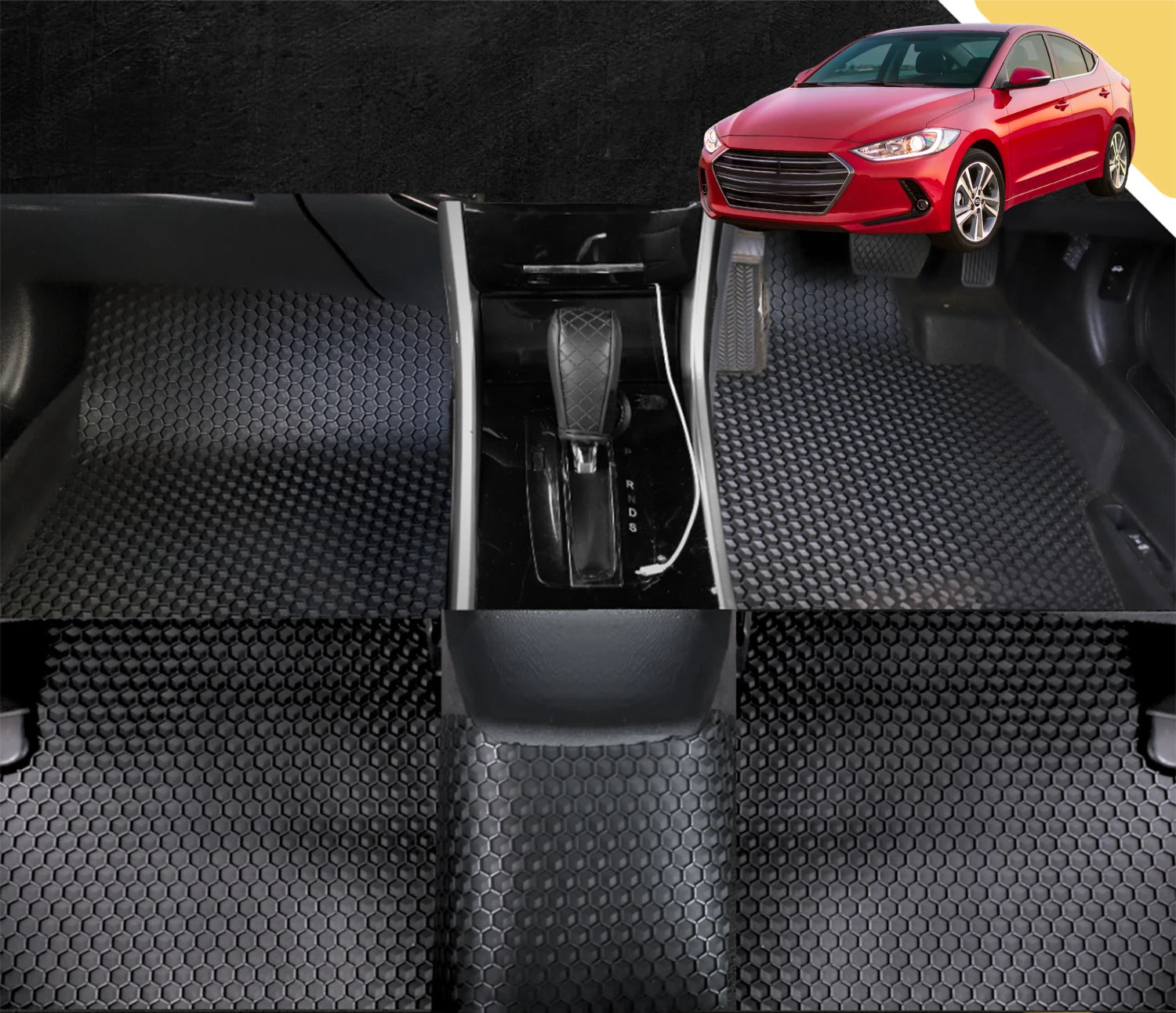 6D PRO Car Floor Mats for Hyundai Elantra 2016 - 2020 AD (Full Set)