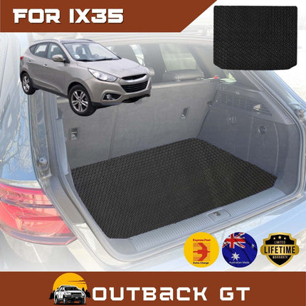 6D Diamond Car Boot Mat for Hyundai iX35 2010 - 2015 (LM)  - Heavy Duty Carpet Liner