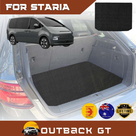 6D Diamond Car Boot Mat for Hyundai Staria 2021 - Current US4  - Heavy Duty Carpet Liner
