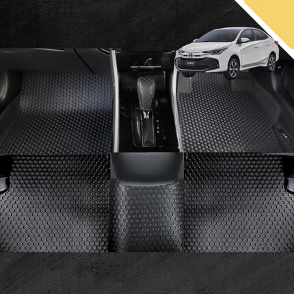 6D PRO Car Floor Mats for Toyota Yaris 2011 - 2020 XP90, XP130 (Full Set)