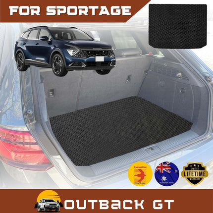 6D Diamond Car Boot Mat for Kia Sportage 2021 - Current (NQ5) (GT-Line) - Heavy Duty Carpet Liner