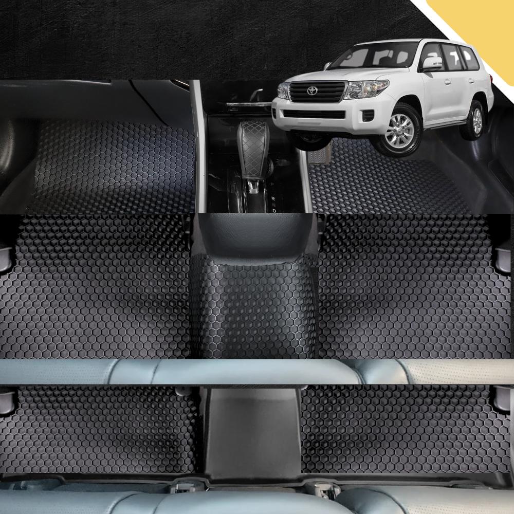 6D PRO Car Floor Mats for Toyota LandCruiser 200 2012 - 2021 (GX GXL) (Ultimate Set)