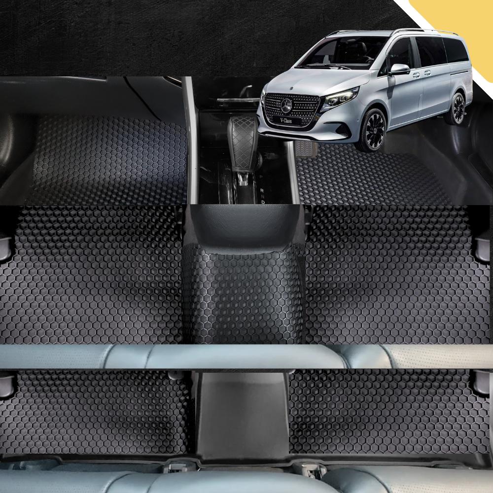 6D PRO Car Floor Mats for Mercedes-Benz V-Class 2014 - Current (3rd Gen, W447) (Ultimate Set)