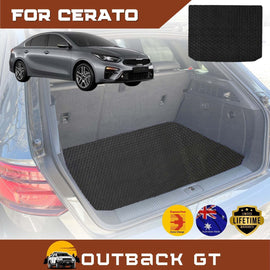 6D Diamond Car Boot Mat for Kia Cerato 2018 - Current (BD) (Hatch) - Heavy Duty Carpet Liner
