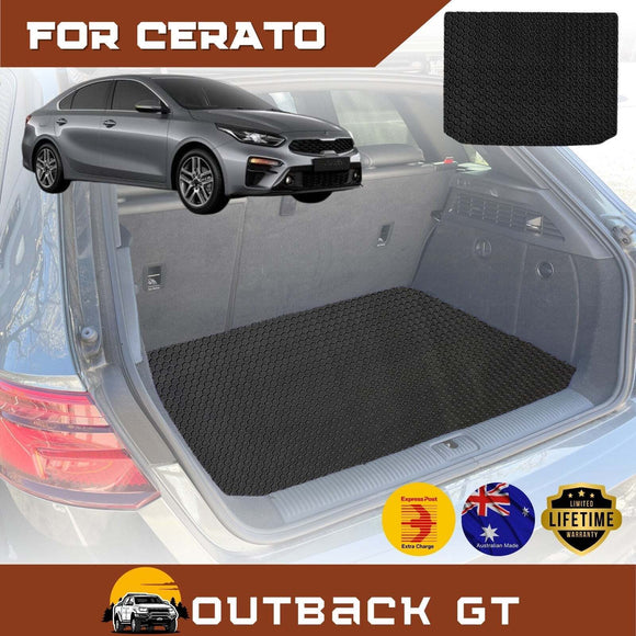 6D Diamond Car Boot Mat for Kia Cerato 2018 - Current (BD) (Hatch) - Heavy Duty Carpet Liner