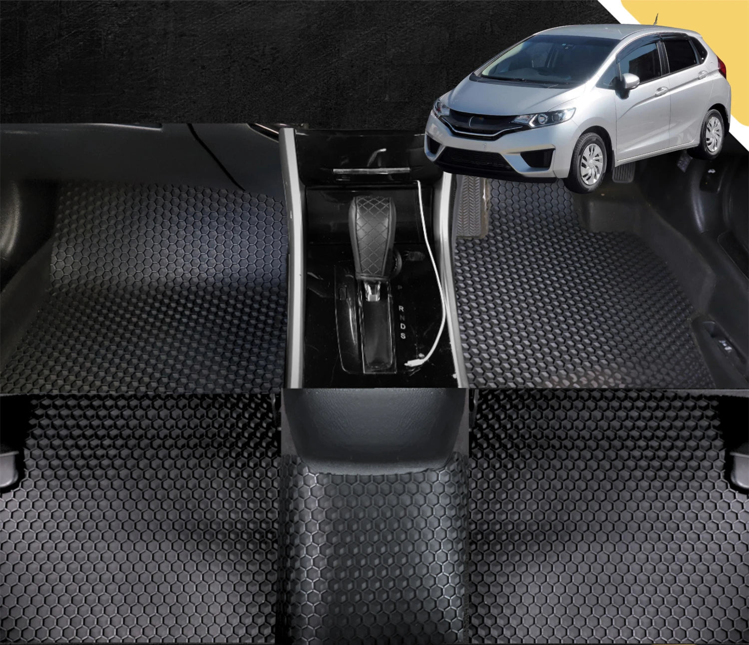 6D PRO Car Floor Mats for Honda Jazz 2014 - 2021 (FIT GK/GH/GP) (Full Set)