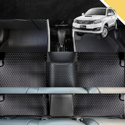 6D PRO Car Floor Mats for Toyota Fortuner 2015 - Current (AN150/AN160) (Ultimate Set)